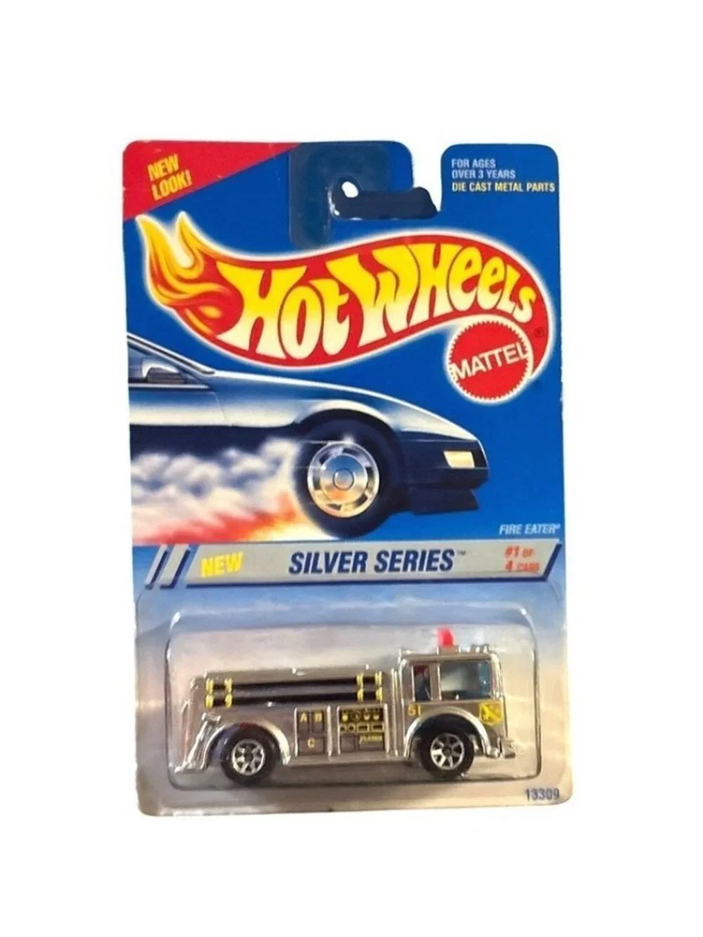 VTG Die Cast Hot Wheels Silver Series Fire Eater 1/4 13309 Collector 322 1994